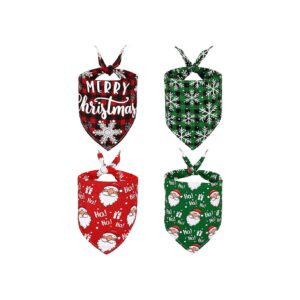 Multipack of Soft and Durable Christmas Dog Bandanas for Dogs of All Sizes