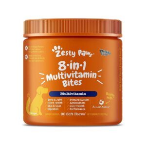 Multivitamin Dog Treats with Antioxidants and Omega-3 for Healthy Skin and Coat