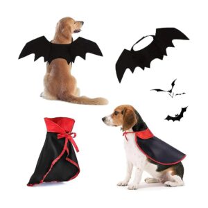 Mysterious Bat Wings Vampire Cloak Dog Costume for Halloween Bloody Zombie Cosplay Party