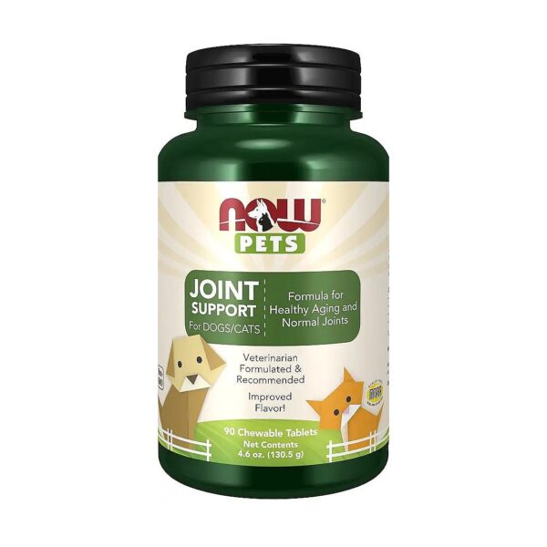 NOW Pets Joint Support Supplement for Canines and Felines with 90 Tablets