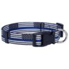 Native Pup Black and Blue Thin Blue Line Flag Dog Collar Medium Adjustable