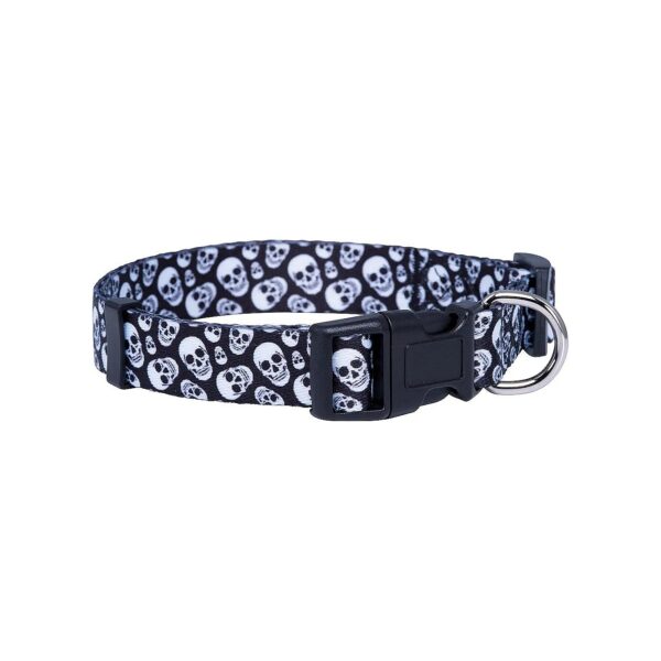 Native Pup Skull Pattern Dog Collar for Halloween Celebrations