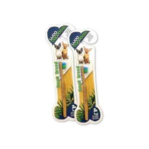 Natural Bamboo Toothbrush for Small Dogs and Cats - Soft and Ergonomic Design