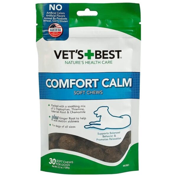 Natural Calming Relief for Dogs, Once-a-Day Soft Chews Supplements