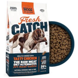 Natural Chicken and Fish Recipe Large Kibble Dog Food for All Life Stages and Breed Sizes