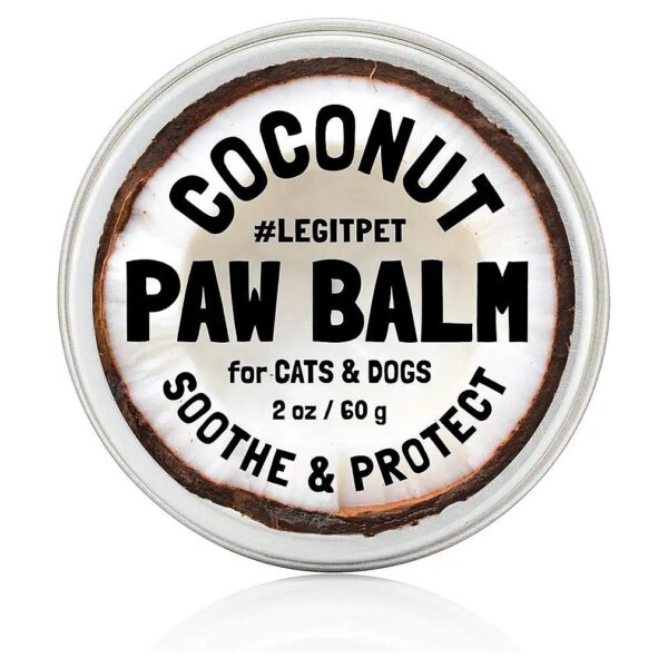 Natural Coconut Oil Dog Paw Balm for Cracked Pads, Elbows & Snout Relief