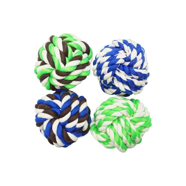 Natural Cotton Rope Toys for Large Breed Dogs - 4-Pack for Unbeatable Value