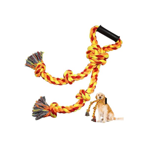 Natural Cotton Rope Toys for Teeth Cleaning and Dental Care in Big Dogs