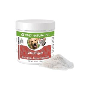 Natural Digestive Enzyme Powder for Cats and Dogs - Holistic All-Natural Formula