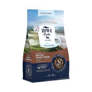 Natural Digestive Health Dog Food with Real Grass Fed Beef and Pumpkin