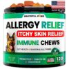 Natural Dog Allergy Relief Chews with Probiotics and Omega 3 for Itchy Skin