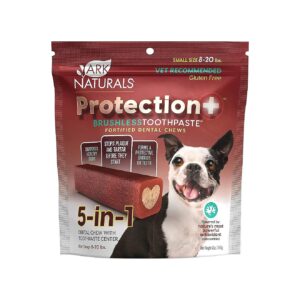 Natural Dog Dental Chews with Protection+ Brushless Toothpaste for Small Breed Dogs