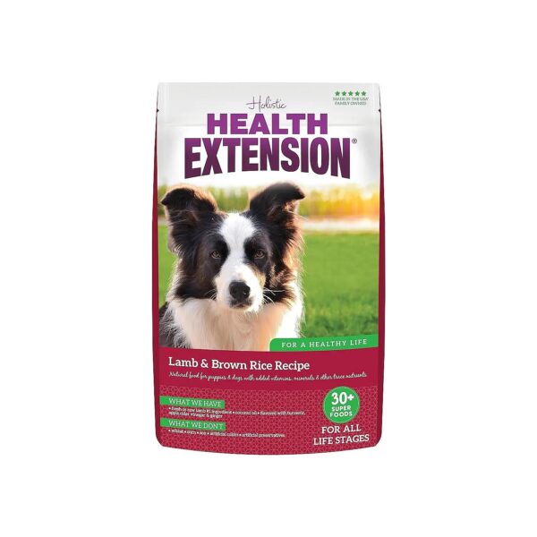 Natural Dog Food with Lamb and Brown Rice Recipe and Added Vitamins and Minerals