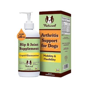 Natural Dog Liquid Glucosamine for Hip and Joint Relief and Support