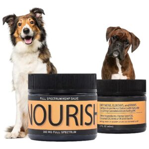 Natural Dog Paw Balm for Dry, Flaky Paws and Paired Nose Relief