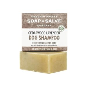 Natural Dog Shampoo Bar with Organic Aloe Vera and Cedarwood Lavender