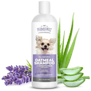 Natural Dog Shampoo with Oatmeal and Aloe Vera for Itchy, Sensitive Skin, and Allergies