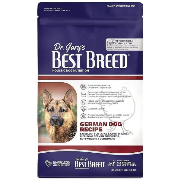 Natural Dry Dog Food for German Shepherds and Large Breeds, Digestive Health