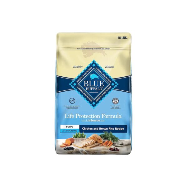 Natural Dry Dog Food with Real Chicken, Brown Rice, and Probiotics