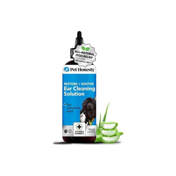 Natural Ear Ache Relief Ear Cleaner for Dogs and Cats with Aloe Vera