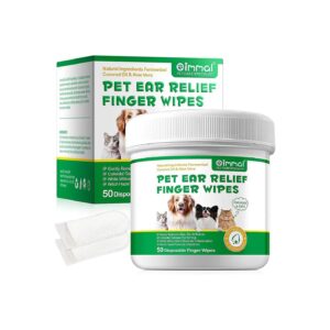 Natural Ear Cleaning Wipes for Dogs and Cats with High-Quality Pads