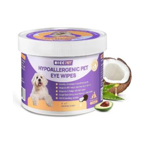 Natural Eye Cleaning Wipes for Dogs and Cats with Coconut Oil Extract