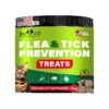 Natural Flea Tick Prevention Chewables for Cats with Salmon Fish Flavor Made in USA