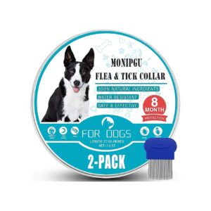 Natural Flea Tick Prevention Collar with Flea Comb for Small Medium Large Dogs