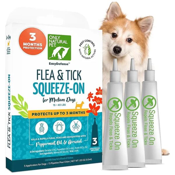 Natural Flea and Tick Control for Medium Breed Dogs - Long-Lasting Relief