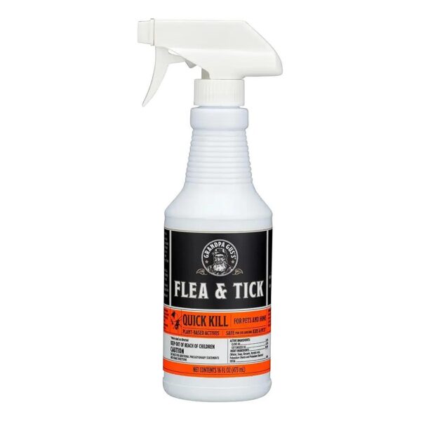 Natural Flea and Tick Spray for Pets and Home with Clove and Cottonseed Oils