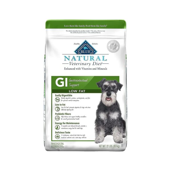 Natural Gastrointestinal Support Dog Food with Prebiotic Fibers and Low Fat Levels