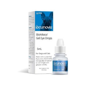 Natural Gel Eye Drops for Dogs and Cats with Dry Eyes, Lubricant for Allergy Relief