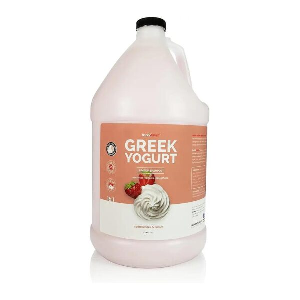 Natural Greek Yogurt and Strawberries Cream Dog Shampoo for Nourishment