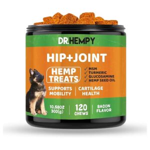 Natural Hemp Joint Supplements for Dogs with Bacon Flavor and Essential Nutrients