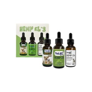 Natural Hemp Oil for Dogs and Cats Relieves Stress and Anxiety Pack x3