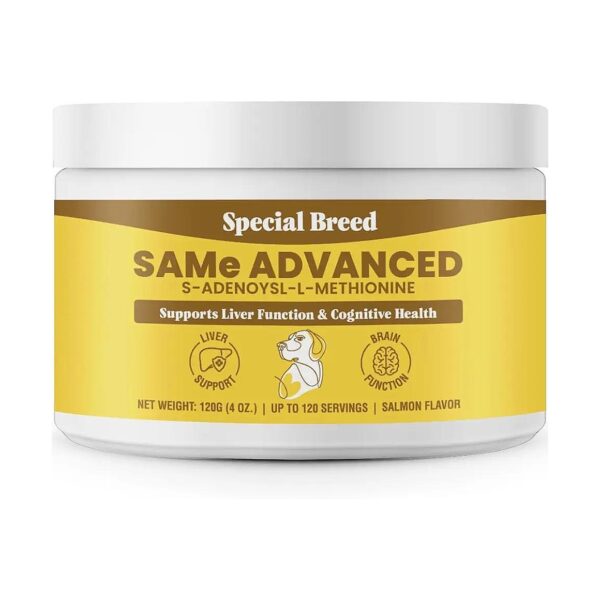 Natural Liver and Brain Support Supplement for Dogs - SAM-e and Advanced Formula