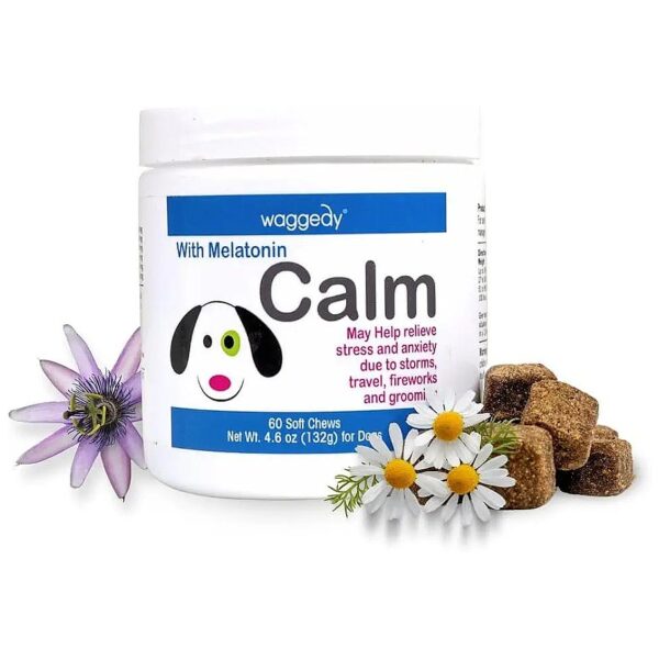 Natural Melatonin Calming Chews for Dog Anxiety Relief and Stress Management