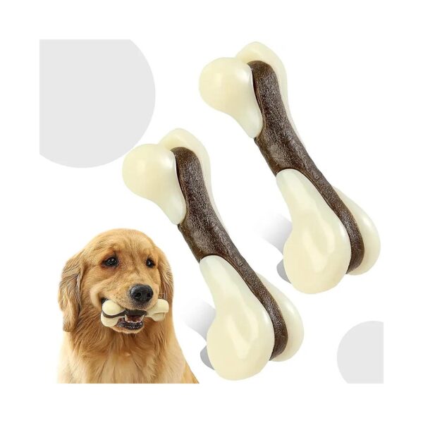 Natural Nylon Edible Cowhide and Real Bones Dog Toys for Pets