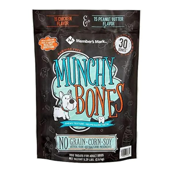 Natural Peanut Butter and Chicken Flavor Treats for Adult Dogs 29 Pound Bag