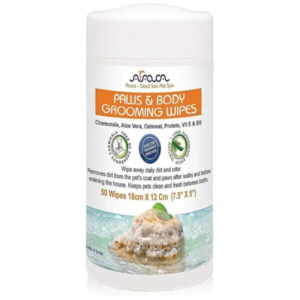 Natural Pet Grooming Wipes for Body, Face, and Fur Cleaning