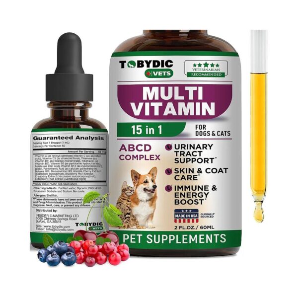 Natural Pet Vitamin with Cranberry and Glucosamine for UTI, Bladder, and Kidney Health