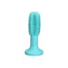 Natural Rubber Baby Dog Toothbrush with Hole for Squeeze and Flow of Toothpaste