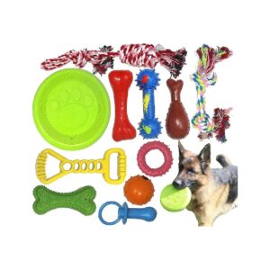 Natural Rubber Chew Toy Set for Interactive Play Toys for Small to Medium Breed Dogs