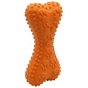 Natural Rubber Dog Bone for Hours of Fun Play and Teething Relief