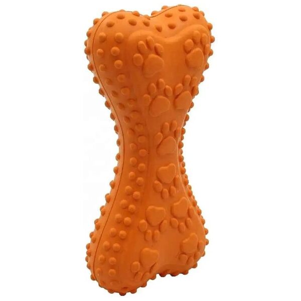 Natural Rubber Dog Bone for Hours of Fun Play and Teething Relief