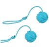 Natural Rubber Dog Training Ball with Nylon Rope, 2PCS Exercise and Reward Toy for Dogs