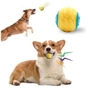 Natural Rubber Squeaky Ball Toy for Puppies and Medium Dogs