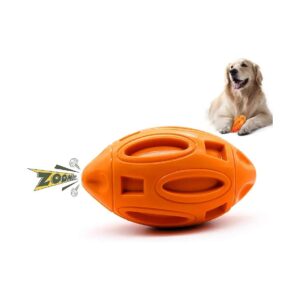 Natural Rubber Squeaky Dog Toys Ball for Medium to Large Dogs with Irregular Jumps