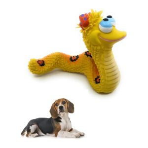 Natural Rubber Squeaky Snake Dog Toy for Small and Medium Dogs, Safe and Chemical-Free