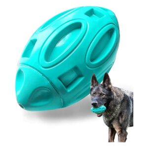 Natural Rubber Squeaky Toy for Aggressive Chewers Medium Breed Dogs Blue Color